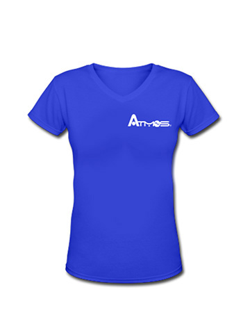 Women's V Neck Shirt - Cobalt Blue