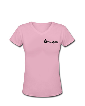 Women's V Neck Shirt - Hot Pink