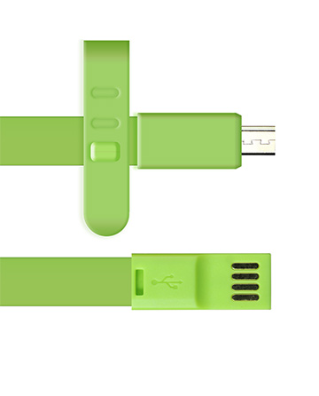 Micro USB Charger 3ft Long - Green